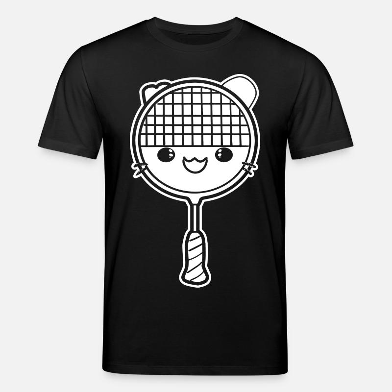 Badmintonschläger Comic Stil - Stanley/Stella Unisex Bio-T-Shirt CREATOR - Schwarz