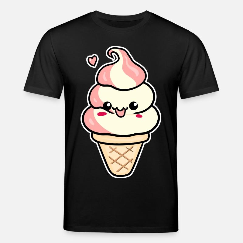 Cartoon Eiscreme - Stanley/Stella Unisex Bio-T-Shirt CREATOR  - Schwarz