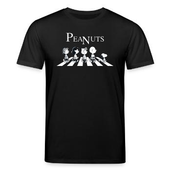 Peanuts The Peanuts Abbey Road - Stanley/Stella CREATOR Unisex Organic T-Shirt - black - Front - Alina (178cm) & Michal (187cm)