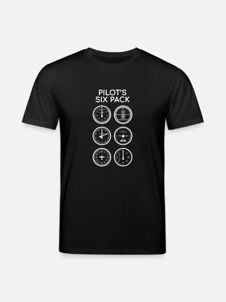 Luftfahrt - Pilot's Six Pack - Geschenk - Stanley/Stella Unisex Bio-T-Shirt CREATOR  - Schwarz