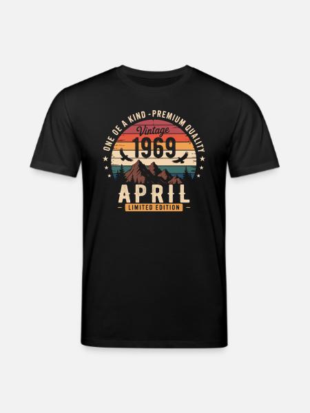 Millésime Anniversaire Avril 1969 April 1969 - T-shirt bio CREATOR Stanley/Stella Unisexe - noir