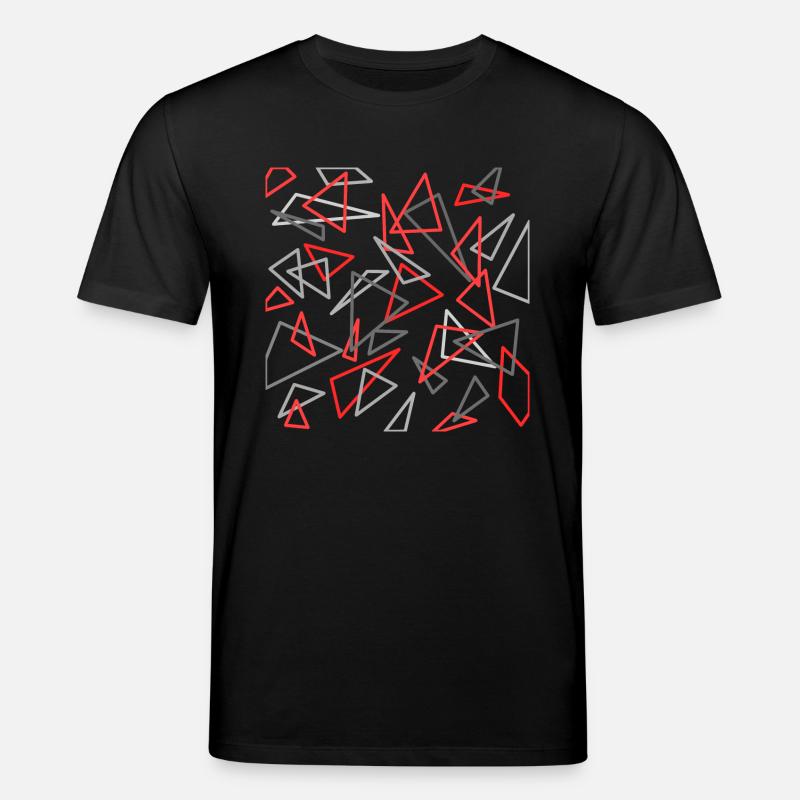 Triangle design rouge / gris - T-shirt bio CREATOR Stanley/Stella Unisexe - noir