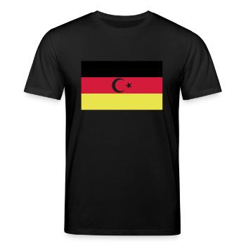 drapeau turc allemand - T-shirt bio CREATOR Stanley/Stella Unisexe - noir - Devant - Alina (178cm) & Michal (187cm)