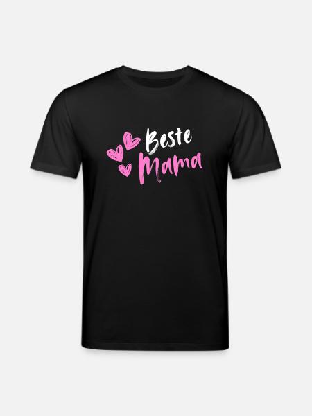 Beste MaMa Herzchen - Stanley/Stella Unisex Bio-T-Shirt CREATOR - Schwarz