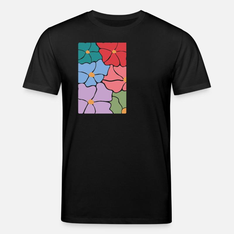Fleurs de flore bohème - T-shirt bio CREATOR Stanley/Stella Unisexe - noir