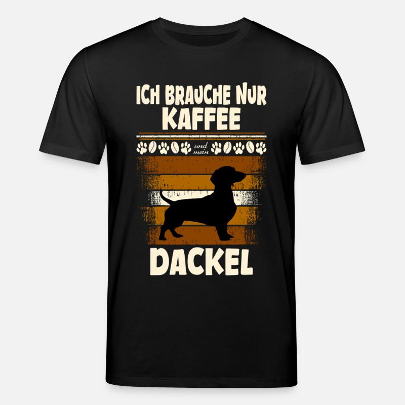 Café teckel - T-shirt bio CREATOR Stanley/Stella Unisexe - noir