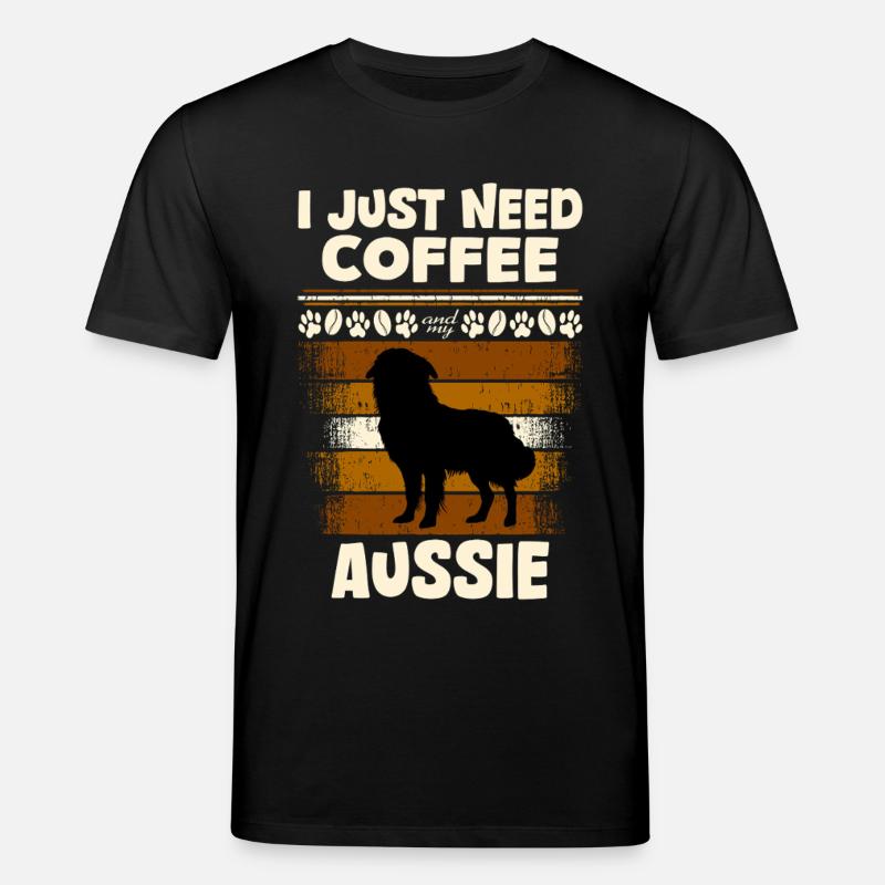 Café Aussie Sheperd - T-shirt bio CREATOR Stanley/Stella Unisexe - noir
