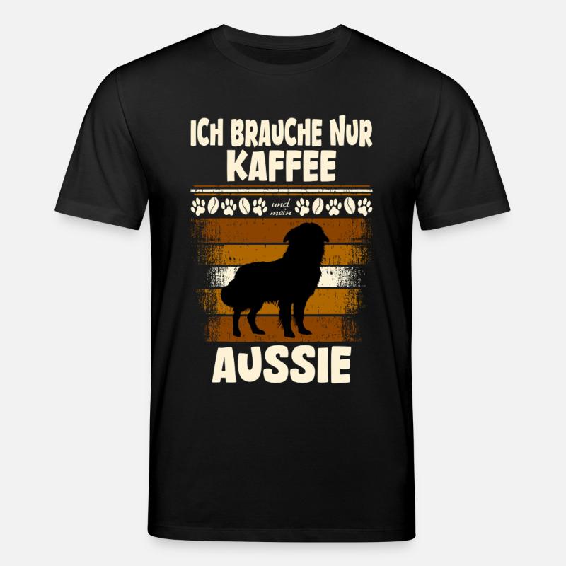 Aussie australian sheperd - Stanley/Stella CREATOR Unisex Organic T-Shirt - black