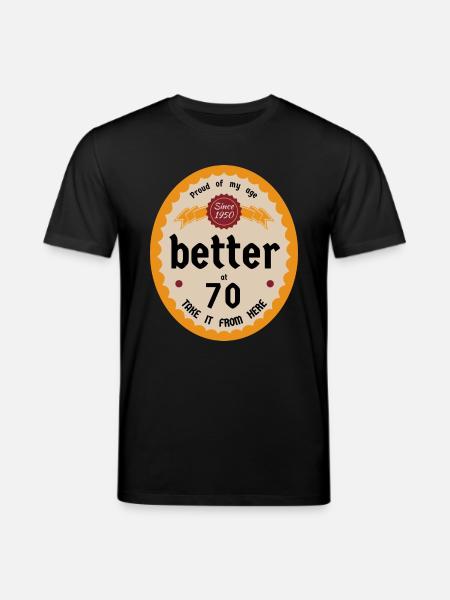 Better at 70 Anniversary - Stanley/Stella CREATOR Unisex Organic T-Shirt - black
