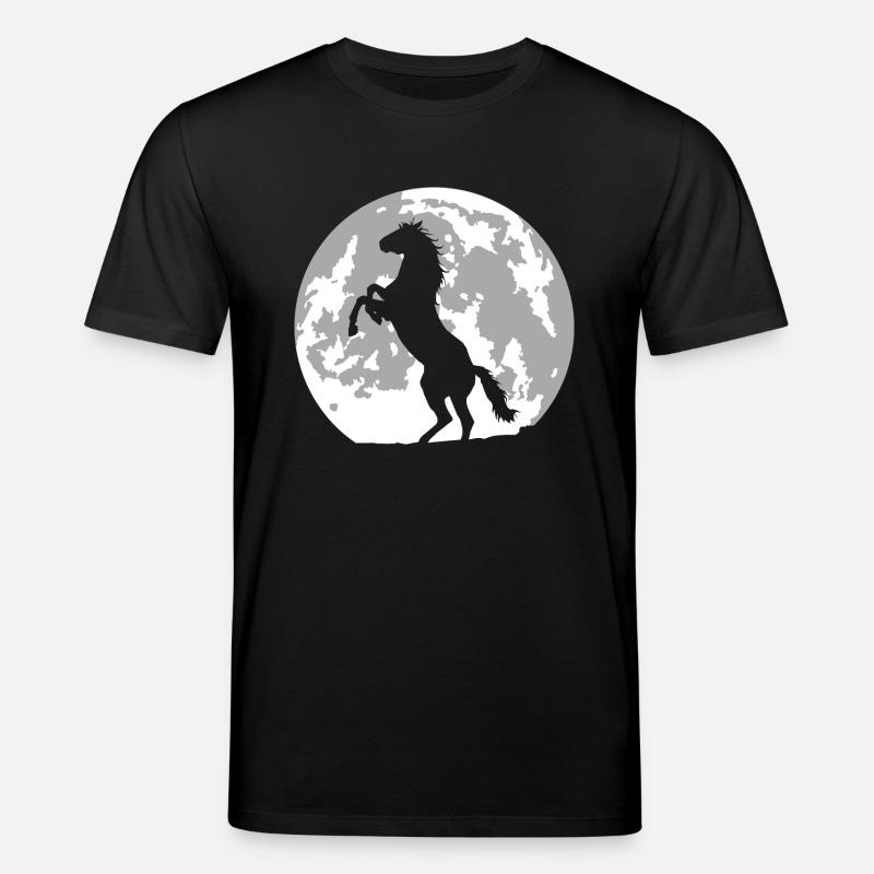 Pferd Vollmond - Stanley/Stella Unisex Bio-T-Shirt CREATOR  - Schwarz
