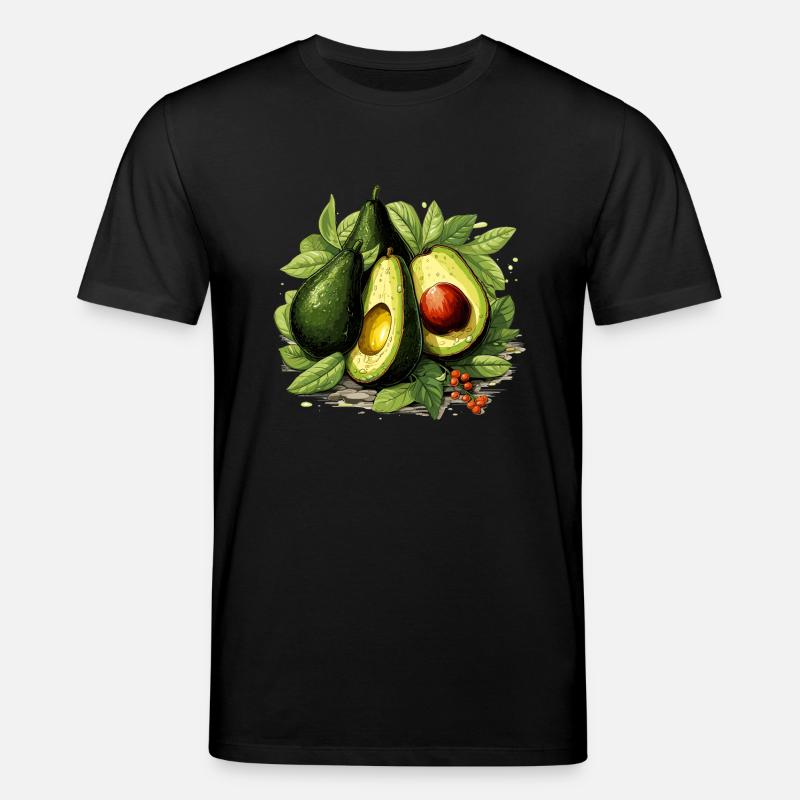 Avocado - Illustration - Stanley/Stella Unisex Bio-T-Shirt CREATOR  - Schwarz