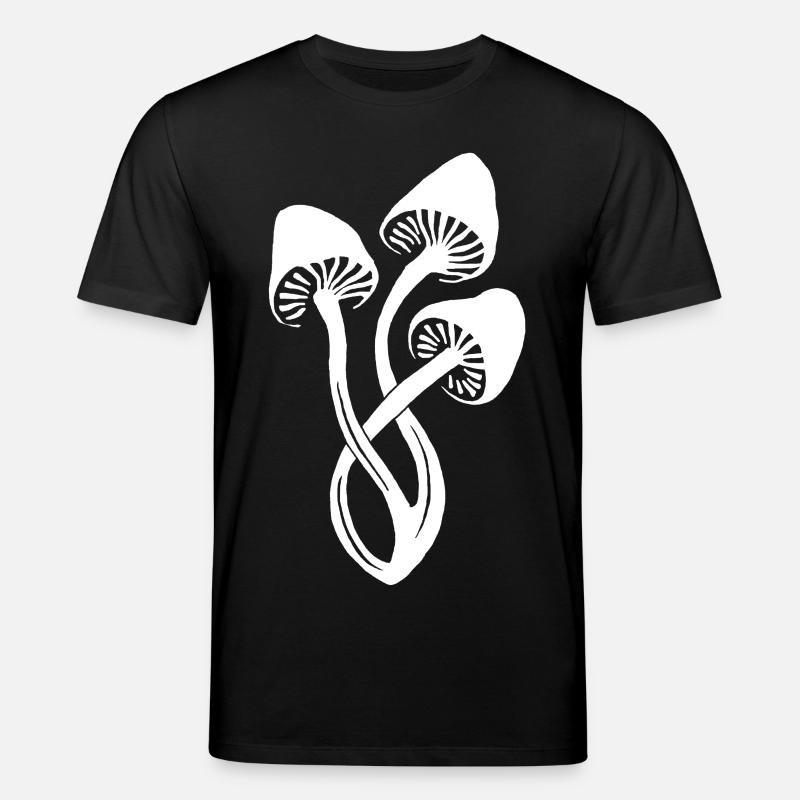 Trio de champignons blancs - T-shirt bio CREATOR Stanley/Stella Unisexe - noir