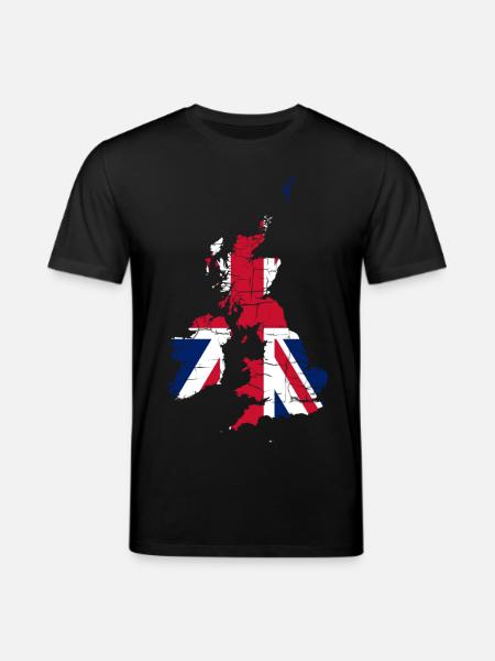 Royaume-Uni Drapeau Paysage Angleterre - T-shirt bio CREATOR Stanley/Stella Unisexe - noir
