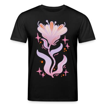Dreamy Fantasy Flower - Stanley/Stella CREATOR Unisex Organic T-Shirt - black - Front - Alina (178cm) & Michal (187cm)