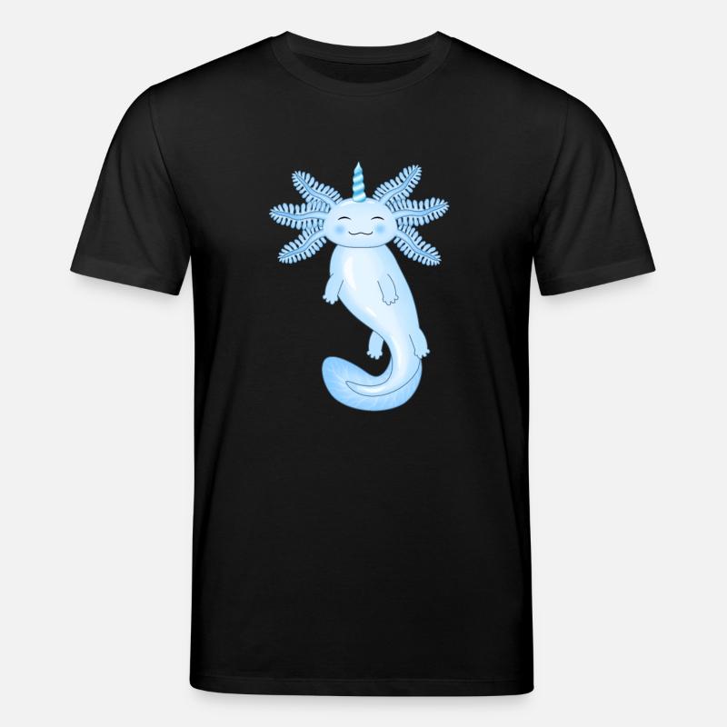 Blauer Axolotl - Stanley/Stella Unisex Bio-T-Shirt CREATOR - Schwarz