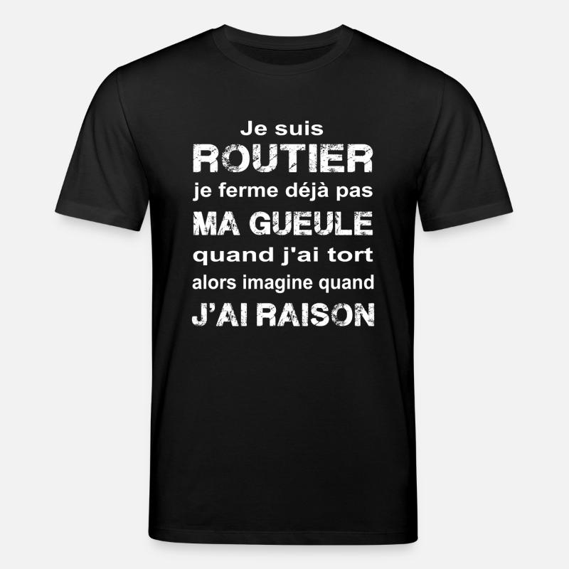 Routier - T-shirt bio CREATOR Stanley/Stella Unisexe - noir