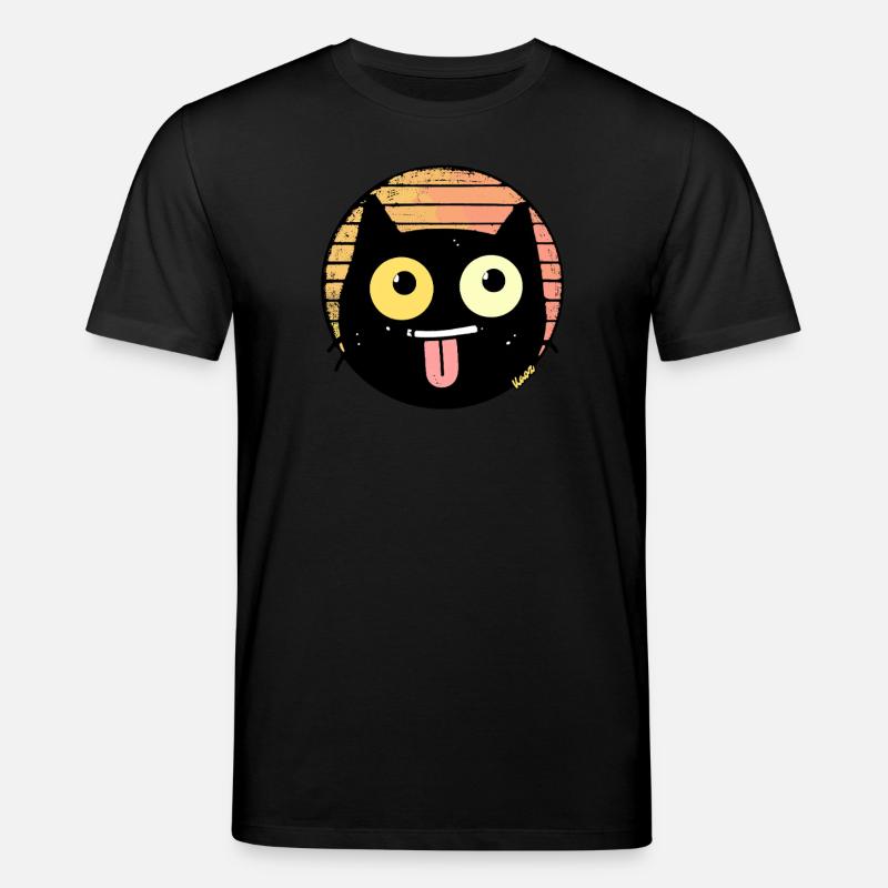 Freche Retro Katze - Stanley/Stella Unisex Bio-T-Shirt CREATOR  - Schwarz