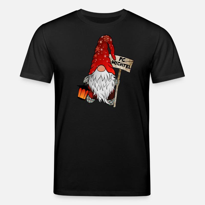 PC Wichtel Weihnachtsgnom - Stanley/Stella Unisex Bio-T-Shirt CREATOR  - Schwarz