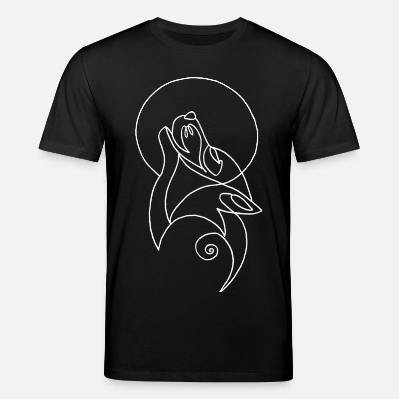 Skitse af den hvide ulv - Stanley/Stella CREATOR økologisk unisex-T-shirt - sort