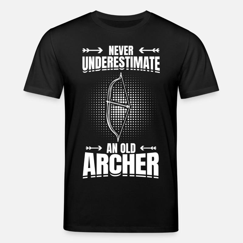 Never Underestimate An Old Archer - Stanley/Stella Unisex Bio-T-Shirt CREATOR  - Schwarz