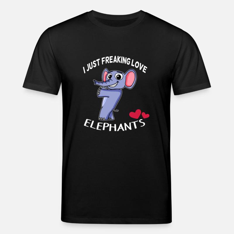 J'aime les éléphants - T-shirt bio CREATOR Stanley/Stella Unisexe - noir