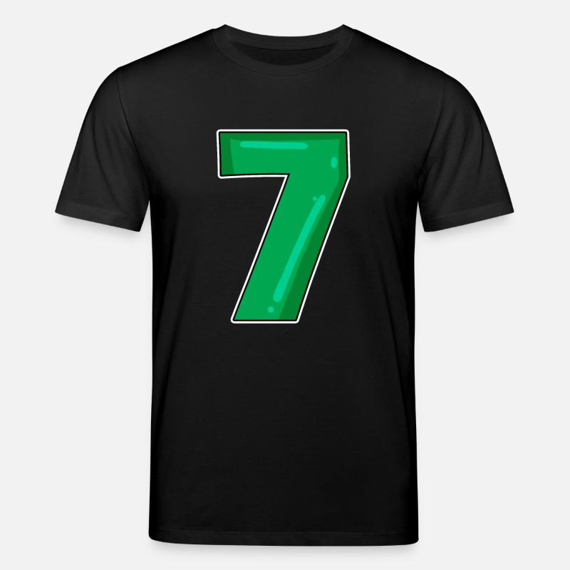 7 Numéro vert - T-shirt bio CREATOR Stanley/Stella Unisexe - noir