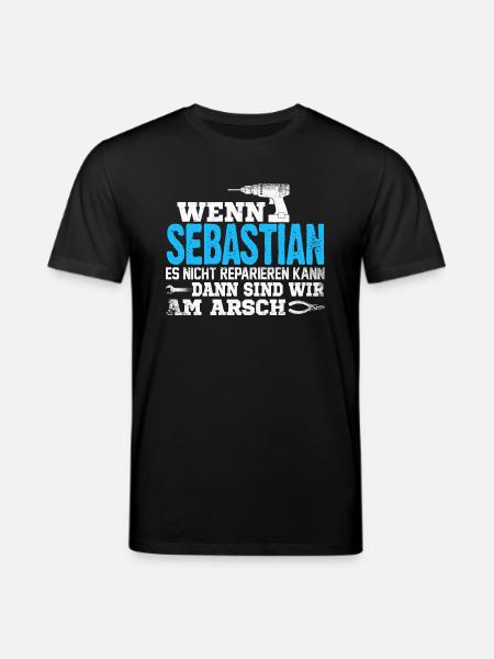 SEBASTIAN - kann es reparieren - Stanley/Stella Unisex Bio-T-Shirt CREATOR  - Schwarz