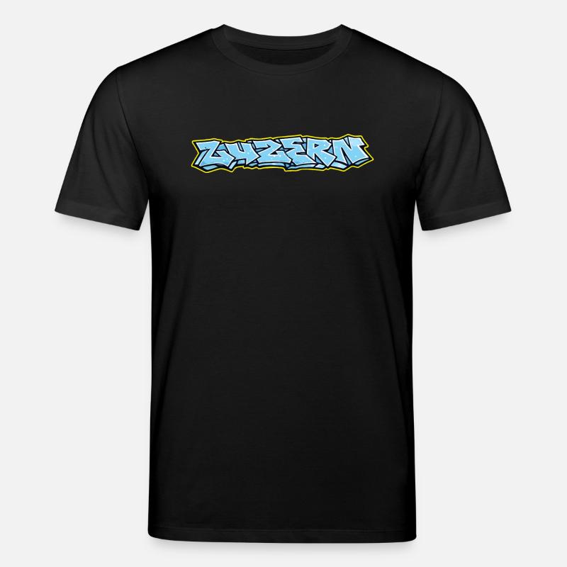 Lucerne Graffiti - Stanley/Stella Unisex Bio-T-Shirt CREATOR  - Schwarz