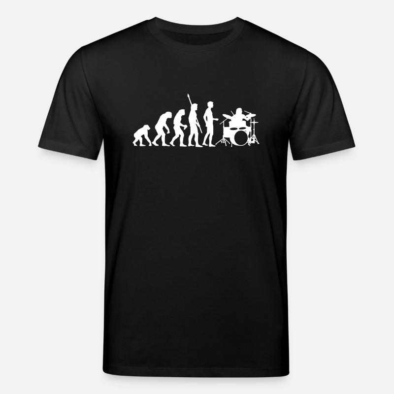 evolution_drummer_b_1c - T-shirt bio CREATOR Stanley/Stella Unisexe - noir