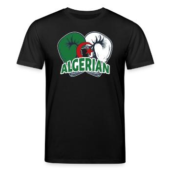 Boxe Algérie Boxeur Algérien Sport DZ - T-shirt bio CREATOR Stanley/Stella Unisexe - noir - Devant - Alina (178cm) & Michal (187cm)