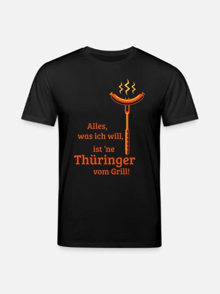 Eine Thüringer vom Grill! (3C) - Stanley/Stella Unisex Bio-T-Shirt CREATOR  - Schwarz