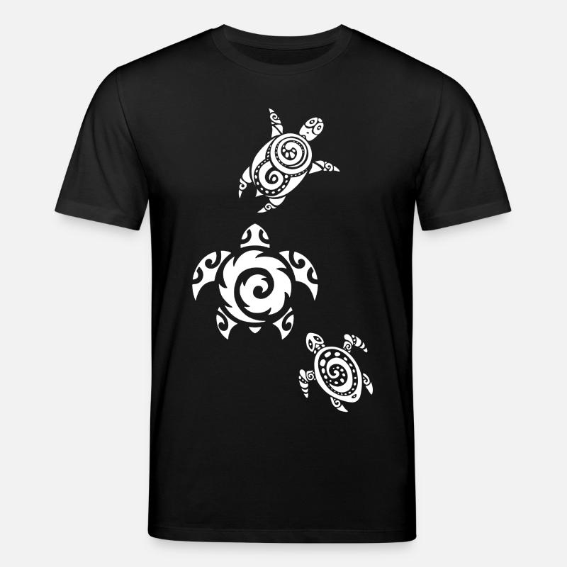 Three Sea Turtles (White) - Stanley/Stella CREATOR Unisex Organic T-Shirt - black