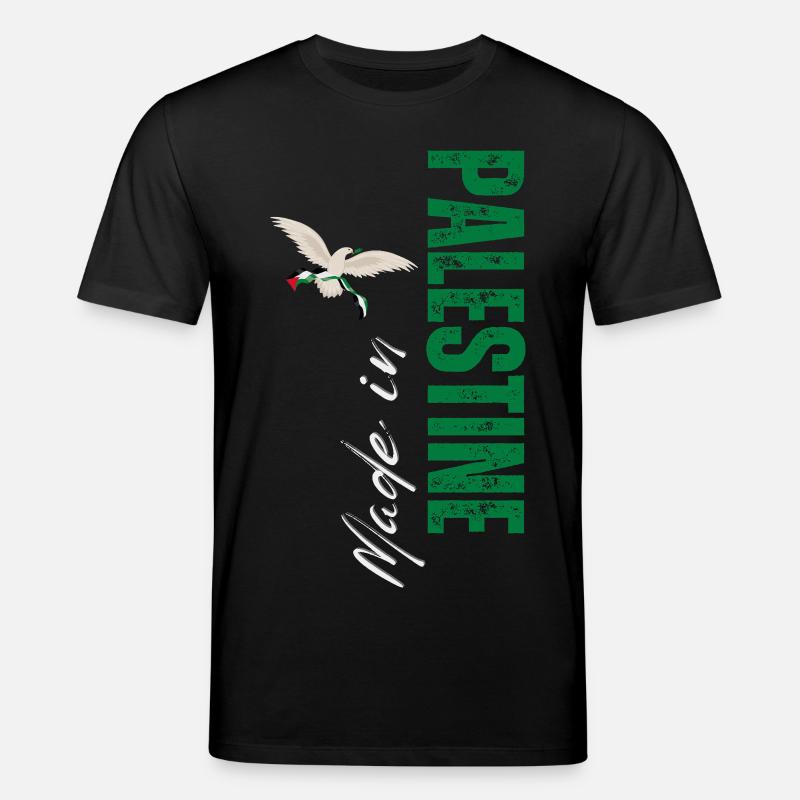 Made in Palestine, design vertical - T-shirt bio CREATOR Stanley/Stella Unisexe - noir
