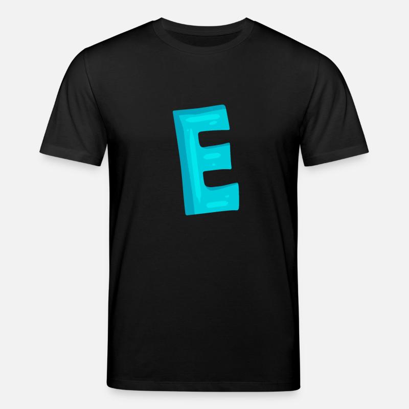 Lettre initiale E lettre - T-shirt bio CREATOR Stanley/Stella Unisexe - noir