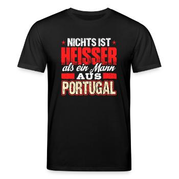 PORTUGAL - heiss - Stanley/Stella Unisex Bio-T-Shirt CREATOR  - Schwarz - Vorne - Alina (178cm) & Michal (187cm)