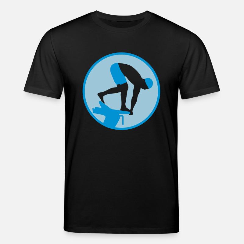 swimming_man_022013_b_2c - T-shirt bio CREATOR Stanley/Stella Unisexe - noir