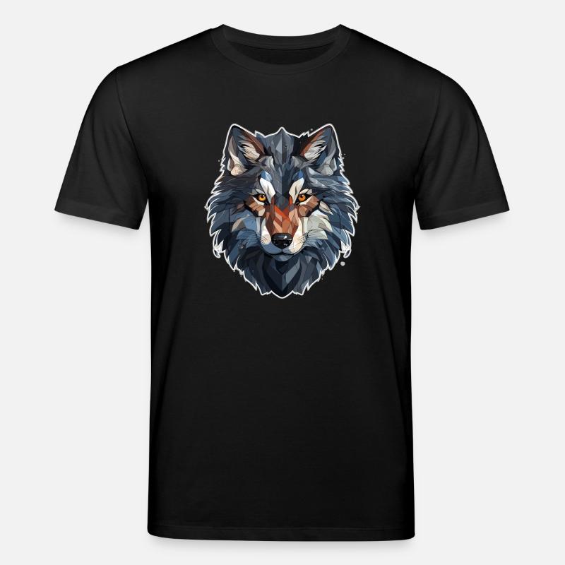 Wolf - Illustration - Stanley/Stella Unisex Bio-T-Shirt CREATOR  - Schwarz