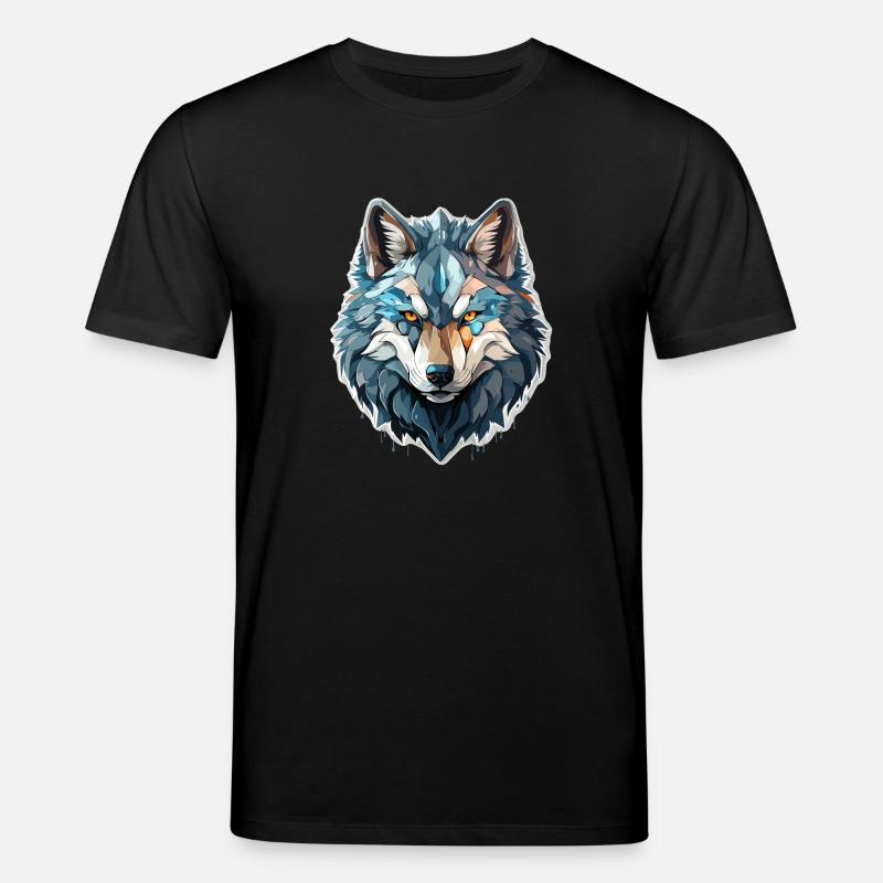Wolf - Illustration - Stanley/Stella Unisex Bio-T-Shirt CREATOR  - Schwarz