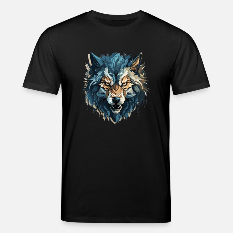 Wolf - Illustration - Stanley/Stella Unisex Bio-T-Shirt CREATOR  - Schwarz