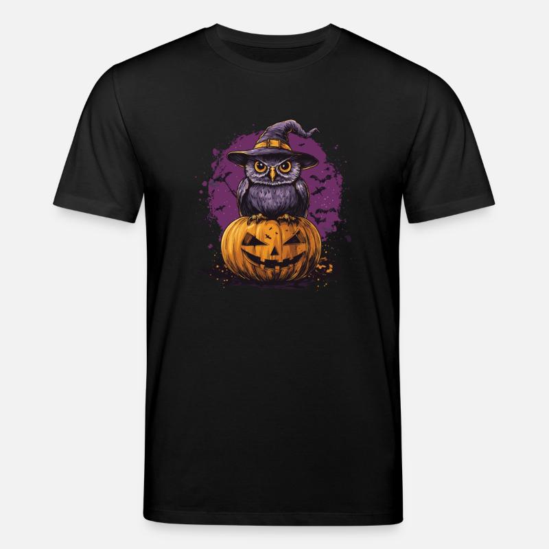 Lustige Halloween Eule - Stanley/Stella Unisex Bio-T-Shirt CREATOR  - Schwarz