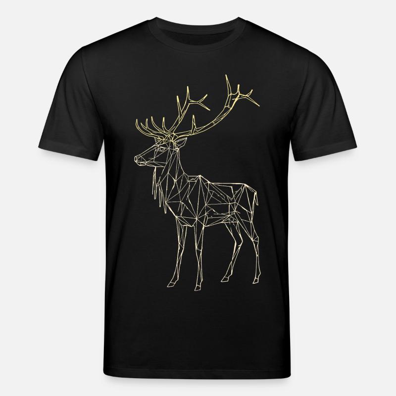 Cerf polygonal - Hiver géométrique - T-shirt bio CREATOR Stanley/Stella Unisexe - noir
