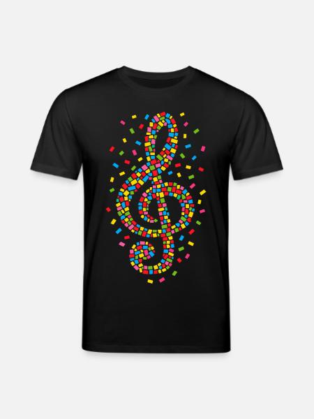 clef carnival confetti music - Stanley/Stella CREATOR Unisex Organic T-Shirt - black