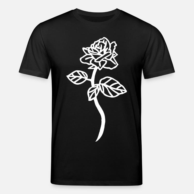 Den hvite rosen - Stanley/Stella CREATOR økologisk unisex T-skjorte - svart