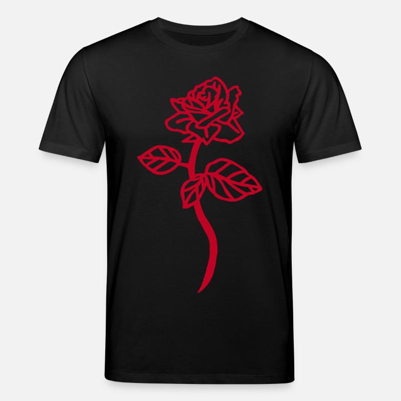 Die rote Rose - Stanley/Stella Unisex Bio-T-Shirt CREATOR  - Schwarz