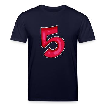 Ziffer 5 Zahl Rot - Stanley/Stella Unisex Bio-T-Shirt CREATOR  - Navy - Vorne
