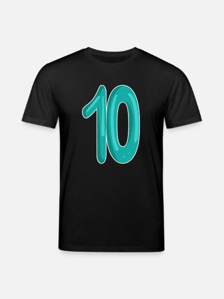 Dix numéros 10 - T-shirt bio CREATOR Stanley/Stella Unisexe - noir