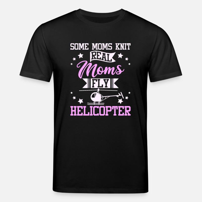 Les mamans pilotent un hélicoptère - T-shirt bio CREATOR Stanley/Stella Unisexe - noir