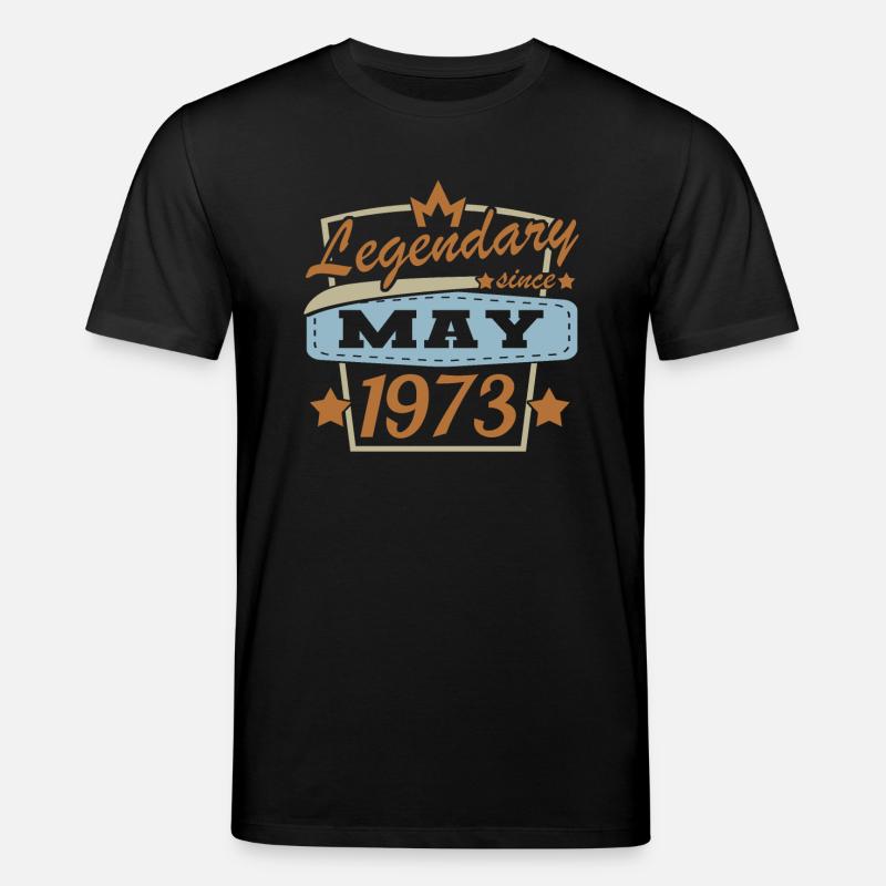 Mai 1973 Rétro Anniversaire - T-shirt bio CREATOR Stanley/Stella Unisexe - noir