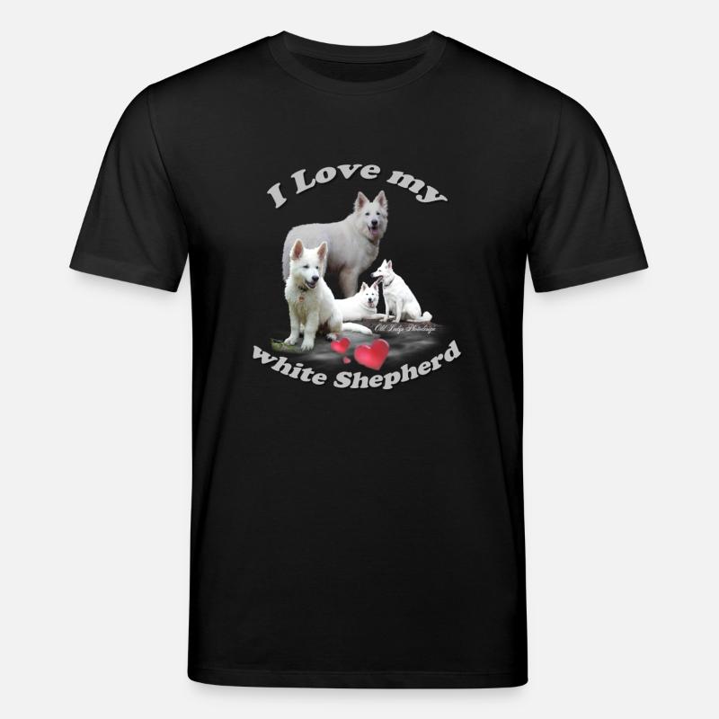 weißer Schäferhund - Stanley/Stella Unisex Bio-T-Shirt CREATOR  - Schwarz
