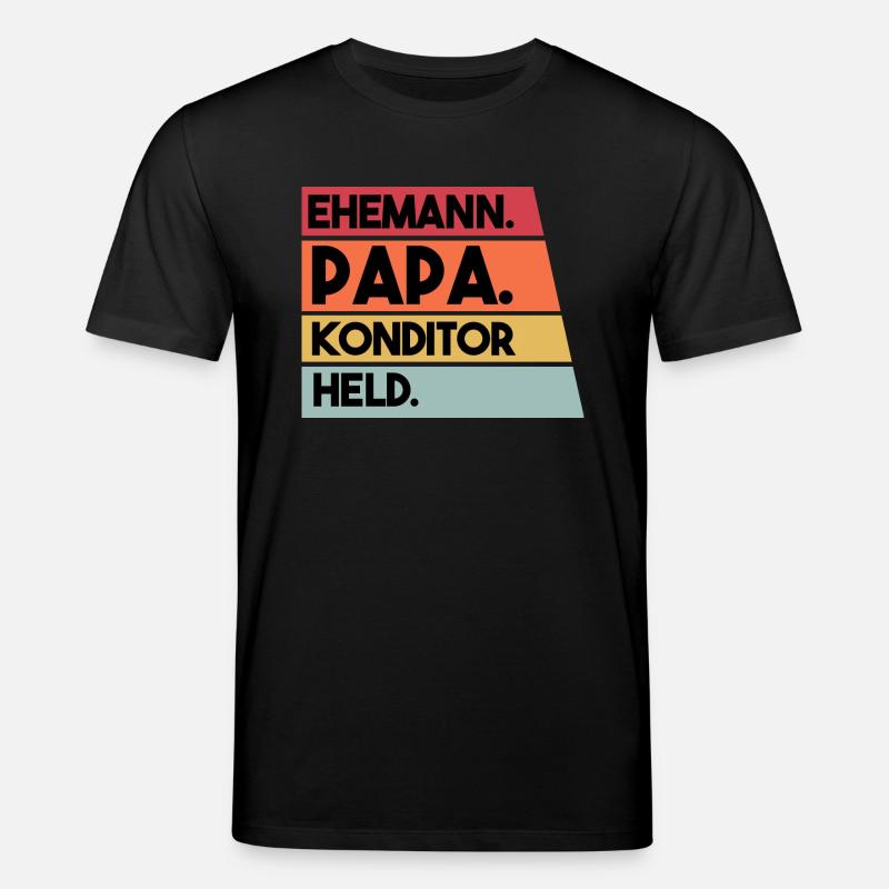 Ehemann Papa Konditor Held - Stanley/Stella Unisex Bio-T-Shirt CREATOR  - Schwarz
